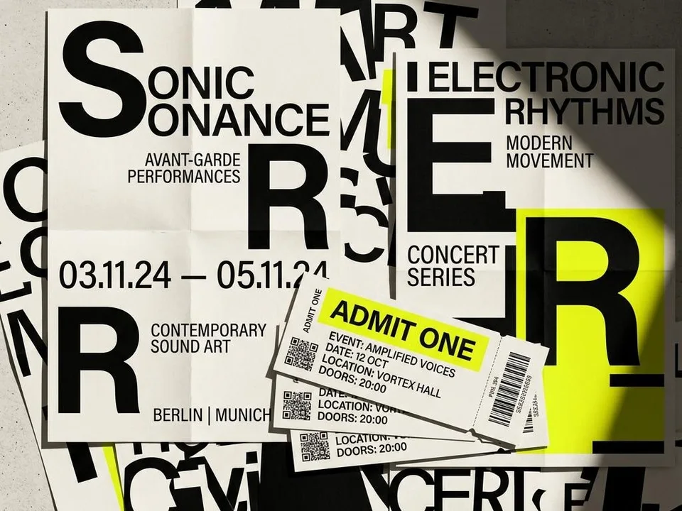 Event promotion concept: poster and signage for a local event